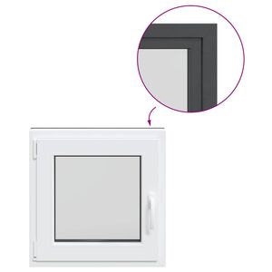 vidaXL Fen&ecirc;tre de sous-sol&laquo;&nbsp;RISOR&nbsp;&raquo; 50&nbsp;x&nbsp;50&nbsp;cm oscillo-battante DIN gauche anthracite