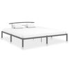 vidaXL Cadre de lit sans matelas gris m&eacute;tal 200x200 cm