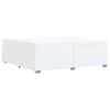 vidaXL Cadre de lit avec matelas Blanc 200 x 200 cm tissu