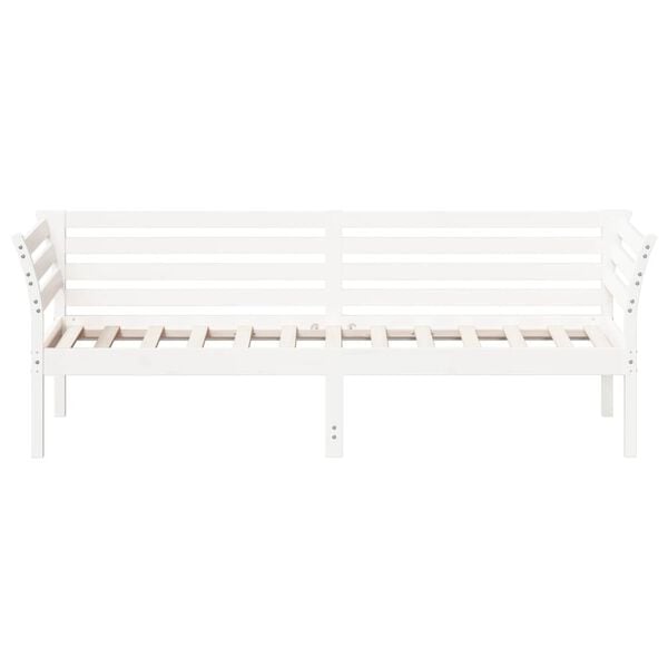 vidaXL Lit de jour sans matelas blanc 80x200 cm bois de pin massif