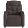 vidaXL Fauteuil de massage inclinable électrique Marron foncé Tissu