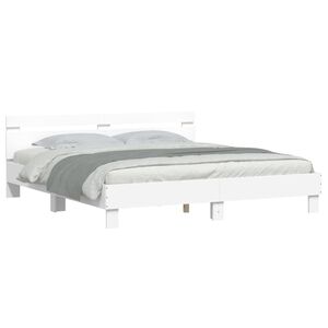 vidaXL Cadre de lit sans matelas blanc 200x200 cm