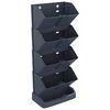 vidaXL Ensemble de jardini&egrave;res verticales 4 pcs Anthracite PP
