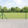 vidaXL Cl&ocirc;ture avec poteau Vert 0,4 x 10 m Acier et PVC