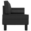 vidaXL Chaise longue avec coussins et traversin noir similicuir