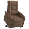 vidaXL Fauteuil inclinable électrique marron tissu