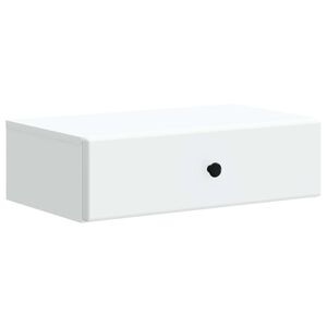 vidaXL Table d'appoint murale Blanc 59 x 34,5 x 17 cm