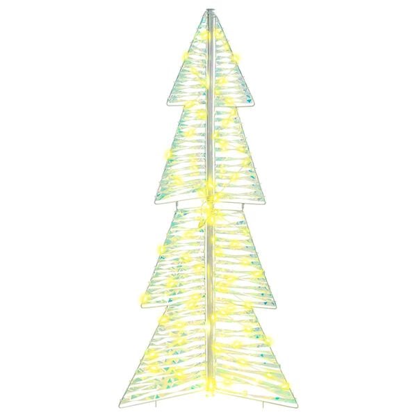 vidaXL Sapin de Noël avec 100 LED Blanc chaud 120 cm PET
