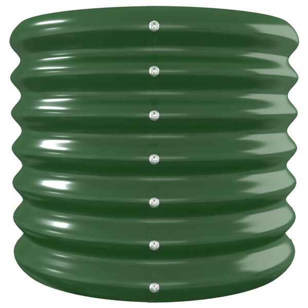 vidaXL Lit surélevé de jardin Acier galvanisé 332x40x36 cm Vert