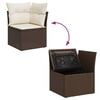 vidaXL Salon de jardin avec coussins 6 pcs marron r&eacute;sine tress&eacute;e