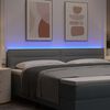 vidaXL T&ecirc;te de lit LED avec t&ecirc;te de lit Gris clair 200 cm Polyester