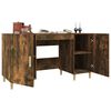 vidaXL Bureau Chêne fumé 140x50x75 cm Bois d'ingénierie