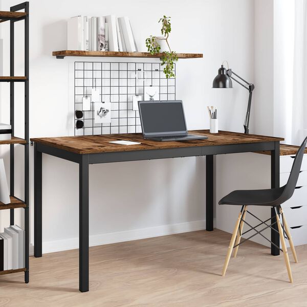 vidaXL Table de salle &agrave; manger / Table de repas M&Eacute;TAL