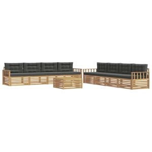 vidaXL Ensemble de canap&eacute;s d'ext&eacute;rieur 9 pc Blanc et anthracite