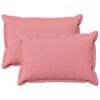 vidaXL Housse de coussin 2 pcs HOUTEN Rose 40 x 60 cm Lin synth&eacute;tique
