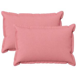 vidaXL Housse de coussin 2 pcs HOUTEN Rose 40 x 60 cm Lin synth&eacute;tique