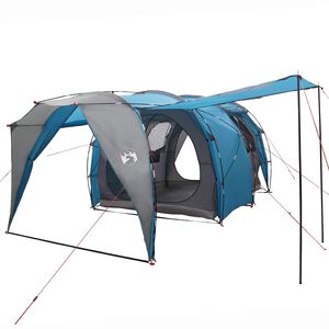 vidaXL Tente tunnel Bleu 382 x 262 x 214 cm