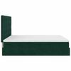 vidaXL Cadre de lit ottoman avec matelas vert fonc&eacute; 200x200 cm velours