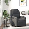 vidaXL Fauteuil inclinable gris cuir v&eacute;ritable
