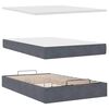 vidaXL Lit ottoman avec matelas gris fonc&eacute; 120x190 cm velours