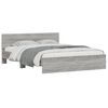 vidaXL Cadre de lit sans matelas sonoma gris 150x200 cm