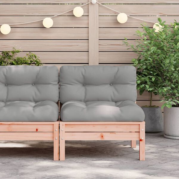 vidaXL Canapé de jardin sans accoudoirs coussins bois massif douglas