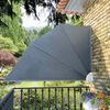 vidaXL Auvent lat&eacute;ral pliable de balcon Gris 160 x 240 cm