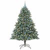 vidaXL Sapin de Noël artificiel Vert 210 cm PVC, plastique et acier