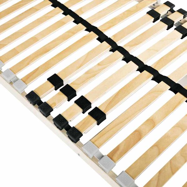 vidaXL Sommier &agrave; lattes Marron 140 x 190 cm Bois de h&ecirc;tre massif