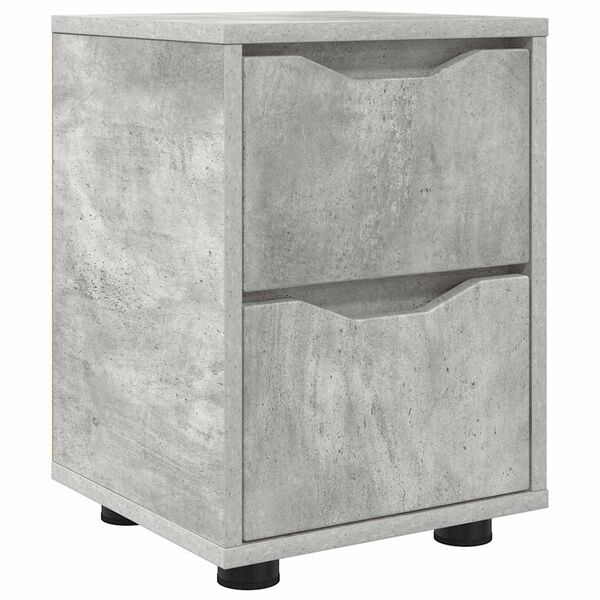 vidaXL Table de chevet Gris b&eacute;ton 30,5 x 30 x 43 cm Bois d'ing&eacute;nierie