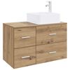 vidaXL Ensemble de mobilier de salle de bain 2 pcs Ch&ecirc;ne artisanal