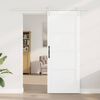vidaXL Porte coulissante Blanc 83 x 211 cm Pin massif
