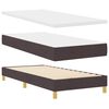 vidaXL Lit &agrave; ressorts avec matelas Marron fonc&eacute; 90 x 200 cm tissu