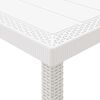 vidaXL Ensemble de salle à manger pour jardin 5 pcs Blanc Rattan Polt