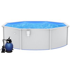 vidaXL Piscine avec pompe filtrante &agrave; sable 460x120 cm