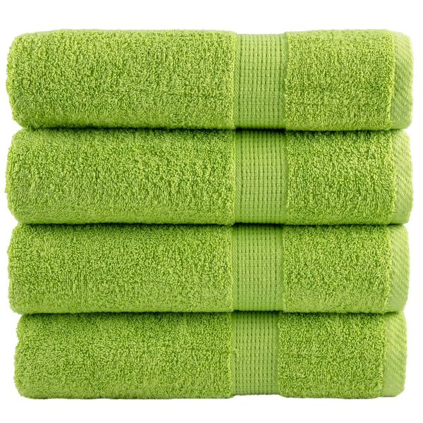 vidaXL Essuie-mains de qualit&eacute; sup&eacute;rieure SOLUND 4 pcs vert pomme