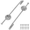 vidaXL Charni&egrave;re &agrave; tige de traction 2 pcs Argent&eacute; 190 mm Fer