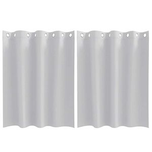 vidaXL Rideaux occultants avec anneaux 2 pcs Gris p&acirc;le 140 x 140 cm