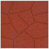 vidaXL Pierre de marchage 6 pcs Rouge 40,5 x 40,5 x 2 cm Caoutchouc