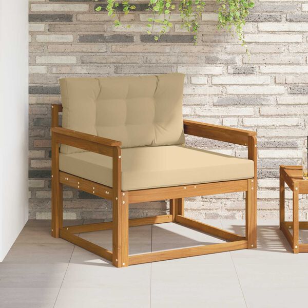 vidaXL Sofa de milieu ext&eacute;rieur Bois d'Acacia Massif Naturel