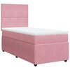 vidaXL Sommier &agrave; lattes de lit avec matelas Rose 90x200 cm Velours