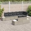 vidaXL Ensemble de canap&eacute; de jardin 8 pcs Gris clair Poly rotin