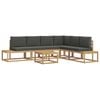 vidaXL Ensemble de canap&eacute;s d'ext&eacute;rieur 5 Pi&egrave;ce Blanc et anthracite