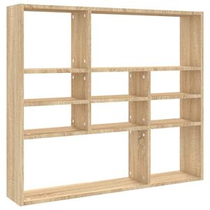 vidaXL &Eacute;tag&egrave;re murale Ch&ecirc;ne sonoma 90x16x78 cm Bois d&rsquo;ing&eacute;nierie