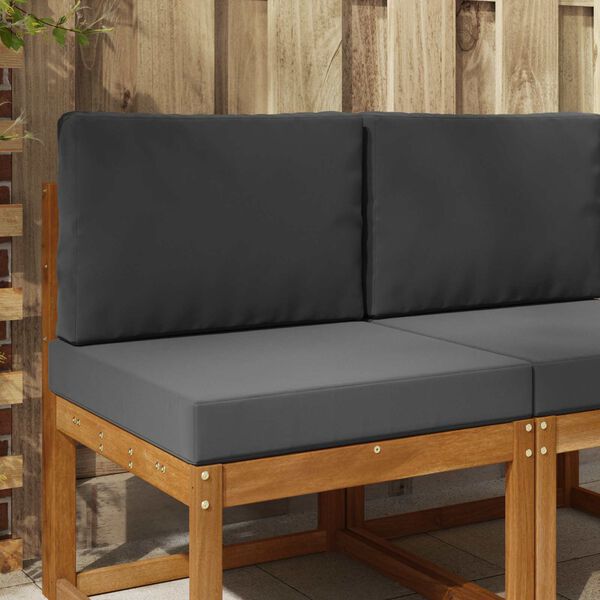 vidaXL Coussin de canap&eacute; d'ext&eacute;rieur 2 pcs Anthracite Polyester