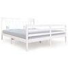 vidaXL Cadre de lit sans matelas blanc bois massif