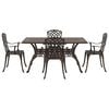 vidaXL Ensemble de salle &agrave; manger pour jardin 5 pcs Bronze Aluminium