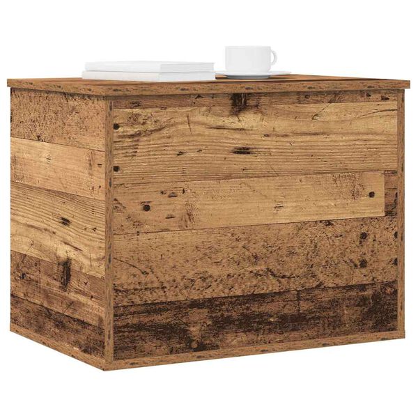 vidaXL Bo&icirc;te de Rangement avec stockage Bois ancien 60 x 42 x 46 cm