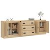 vidaXL Buffets 3 pcs Ch&ecirc;ne sonoma Bois d'ing&eacute;nierie