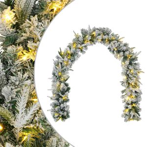 vidaXL Guirlande de No&euml;l Vert et blanc 270 cm PVC et PE 50 LED